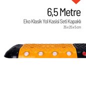 Starçelik 6,5 Metre Eko Klasik Hız Kesici Set Kapaklı Plastik Yol Kasisi