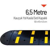 Starçelik 6,5 Metre Kauçuk Hız Kesici Set Kapaklı Yol Kasisi
