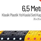 Starçelik 6,5 Metre Klasik Hız Kesici Set Kapaklı Plastik Yol Kasisi