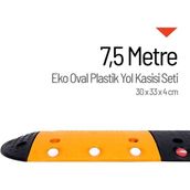 Starçelik 7,5 Metre Eko Oval Plastik Hız Kesici Set Yol Kasisi