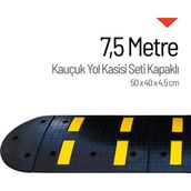 Starçelik 7,5 Metre Kauçuk Hız Kesici Set Kapaklı Yol Kasisi