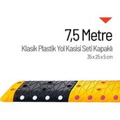Starçelik 7,5 Metre Klasik Hız Kesici Set Kapaklı Plastik Yol Kasisi