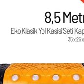 Starçelik 8,5 Metre Eko Klasik Hız Kesici Set Kapaklı Plastik Yol Kasisi