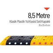 Starçelik 8,5 Metre Klasik Hız Kesici Set Kapaklı Plastik Yol Kasisi