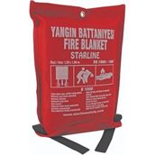Starline Yangın Battaniyesi 150X180 cm En 1869:1997 Sertifikalı Isıya Dayanıklı Acil Durum Güvenlik Ürünü - 150 x 180 cm