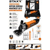 Staxx Power 3000W Profesyonel Koyun Kırkma Makinesi 4200 Rpm Elektrikli Kırpma Makinesi Yedek Bıçaklı Çantalı
