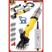 Staxx Power Rus Tipi Adaptörlü 5000W Koyun Kırkma Makinesi Isınmaz Bakır Motor Keçi Köpek Kırpma Makinesi - Ahşap - Bej