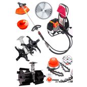 Staxx Power Turbo9900x Benzinli Çim Ot Çayır Biçme Sırt Tipi Tırpan Makinesi + Toprak Eşeleme Ve Çapa Aparatı