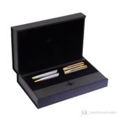 Steelpen 269 Krom-Altın Dolma-Tükenmez Kalem Seti