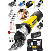 Steiner Alman 9900 W Devir Ayarlı Çift Soğutmalı Koyun Kırpma Kırkma Makinesi Sarı + 2 Adet Üst Bıçak