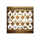 STENCİLTASARIM Cakes Stencil St471 Halloween 15 Li Set Pasta,kurabiye, Kek Süsleme Şablonları