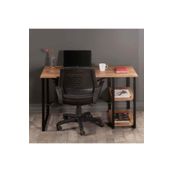 STONE CONCEPT MOBİLYA Çalışma Masası Concept Metal Ceviz 60x120 Ofis Bilgisayar