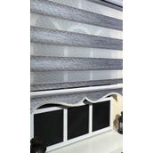 Storburada 120 x 260 Gri Renk Geçişli Etek Dilimli Zebra Stor Perde