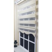 Storburada 30 x 200 Altın Simli Etek Dilimli Zebra Stor Perde