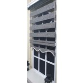 Storburada ST 009 Gri 150 x 260 Siyah Gümüş Etek Dilimli Zebra Stor Perde
