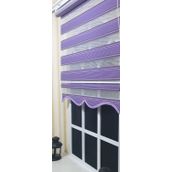 Storburada ST-018 Mor Etek Dilimli 140x200 Pliseli Zebra Stor Perde
