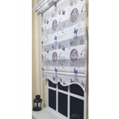 Storburada ST 030 Beyaz 150x200 Baskılı Etek Dilimli Pliseli Zebra Stor Perde
