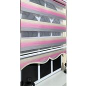 Storburada ST-046 Pembe Gri Renk Geçişli Etek Dilimli 80x200 Zebra Stor Perde