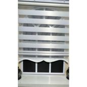 Storburada STB-400-V01 Zebra Beyaz Etek Dilimli Beyaz 130x200 cm Stor Perde
