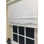 Storburada STB4003 Beyaz Çiçekli Tül Ekru 180x200 cm Stor Perde