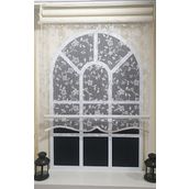 Storburada STB45248-V110 190x200 Çift Mekanizmalı Beyaz Tül Perde ve Ekru Stor Perde