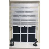 Storburada STB851-V-01 Zebra Çizgli Etek Dilimli Siyah 200x200 cm Stor Perde