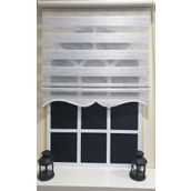 Storburada STB851-V-01 Zebra Çizgli Etek Dilimli Siyah 50x200 cm Stor Perde