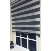 Storburada STB904 Zebra Organze Kırçıl Etek Dilimli Siyah 100x200 cm Stor Perde