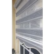 Storburada Zebra Gri Simli Etek Dilimli Stb 485 Gri 110 X 200 Stor Plise Perde