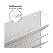 Storemax Reader Magstack-Wht File 4 Cepli Dikey Masa Düzenleyici, Banyo, Ofis, Giriş Yolu Için Duvara Monte Gazete ve Dergi Rafı, 12,75 (U) x 4,25 (G) x 16 (Y) Inç, Beyaz 6 Comp - 1 cm - Pembe