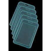 Stormistoretr 5 Adet Premium Şeffaf Dikey Kart Koruyucu Yaka Kartı Kılıfı - 7x11cm