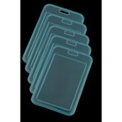 StormiStoretr 5 Adet Premium Şeffaf Dikey Kart Koruyucu Yaka Kartı Kılıfı
