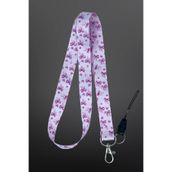StormiStoretr Mor Pembe Fiyonk Desenli Boyun Askı İpi Yaka Kartı İpi Lanyard Hemşire Doktor Öğretmen