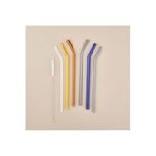 Straw Color 6'Lı Cam Pipet Fırça Seti - Renkli