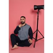 Sude Homewear Erkek Süprem Büyük Beden Pijama Takımı - 09L-Lacivert - 3XL