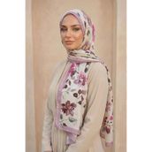 Sultan Eşarp Sultan Desenli Bambu Kraş Şal - Nisan Modeli - DK01-13