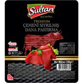 Sultan Etçi Çemeni Sıyrılmış Pastırma 100 gr