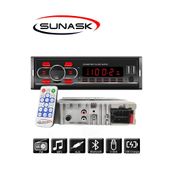 SUNASK Sn-2700 Çift Usb Girişli Bluetooth Oto Teyp Araba Teybi Radyo Sd Aux Teyp Amfi Çıkışlı Kumandalı
