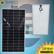 Suneco 230 W Watt Half-Cut Monokristal Solar Güneş Paneli A Sınıf Enerji Özellikleri ile Üstün Performans