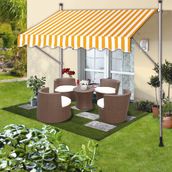 Sunfun Sarı-Beyaz 300x130 cm Teleskopik Tente