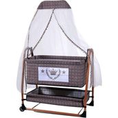 Sunny Baby King Beşik Metal Sallanır Beşik Siyah Portatif Beşik - Ahşap