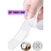 Süper Güçlü Çift Taraflı Bant - Iz Bırakmaz, Şeffaf, Yapıştırıcı Montaj Bandı (Çok Amaçlı)