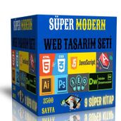 Süper Modern Web Tasarım Seti 9 Süper Kitap Enine Boyuna Eğitim