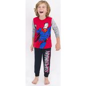 Superman Lisanslı Açık Kırmızı Erkek Çocuk Pijama Takımı