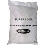 Superpool 0,5-0,1 Kuvars Kumu 25KG Beyaz Renkli Filtre Temizleme Malzemesi Dayanıklı Tasarım