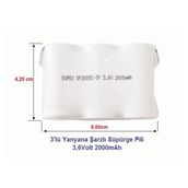 Supex 3.6 Volt 2000 mAh 3'lü Yanyana Şarjlı Süpürge Pili