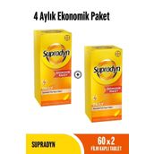 Supradyn 4 Aylık Ekonomik Paket: 2x60 Daily Film Kaplı Tablet, Yetişkin Multivitamin - 120 Tablet