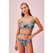 SUWEN Green Snake Çapraz Bağlamalı Bikini Altı