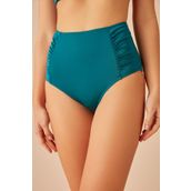 Suwen Yüksek Bel Pileli Bikini Alt