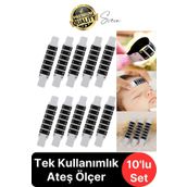 Svein 10'lu Alın Şerit Termometre Esnek Kullanımlık Su Süt Isı Ateş Vücut Bebek Çocuk Sıcaklık Ölçer